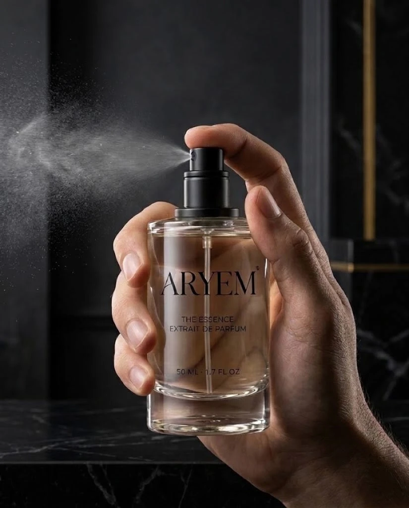يد رجل ترش عطر ARYEM